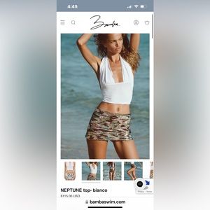 bamba swim neptune top bianco